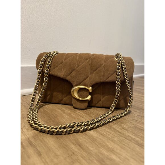 Coach Handbags - Coach Tabby 26 Suede Shoulder Bag Cedar